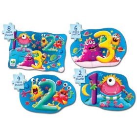 Set STEM primele mele 4 puzzle-uri cu Numere recomandat de la 2 ani